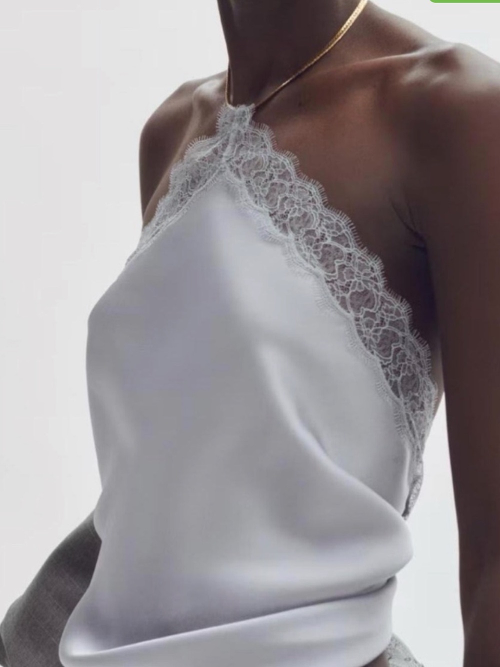 H&M X Stella McCartney Satin Lace Top With Gold Chain Halter - NWT - Picture 6 of 6